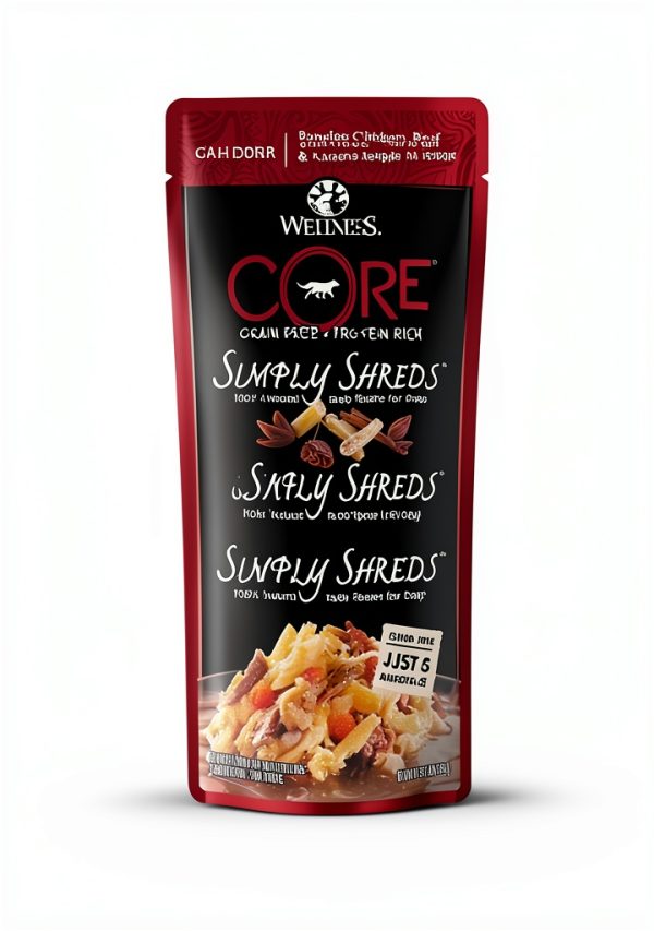 Wellness Grain Free Dog Food Topper Chicken Beef Shreds-1