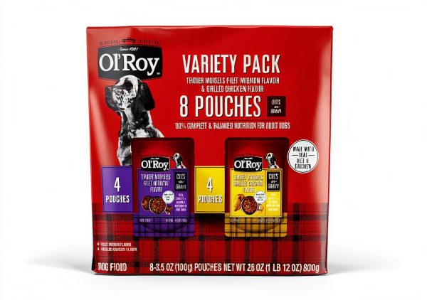 Ol Roy Wet Dog Food Pouches Filet Mignon Grilled Chicken-1