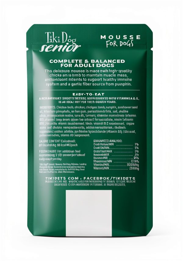 Tiki Dog Senior Dog Food High Protein Chicken Mousse-3