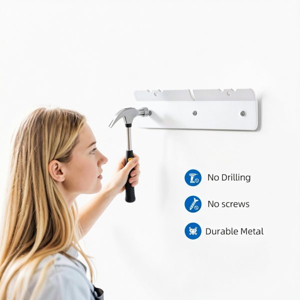 Wall Mount YJNAUPAI Digital Calendar Metal NoDrill-3