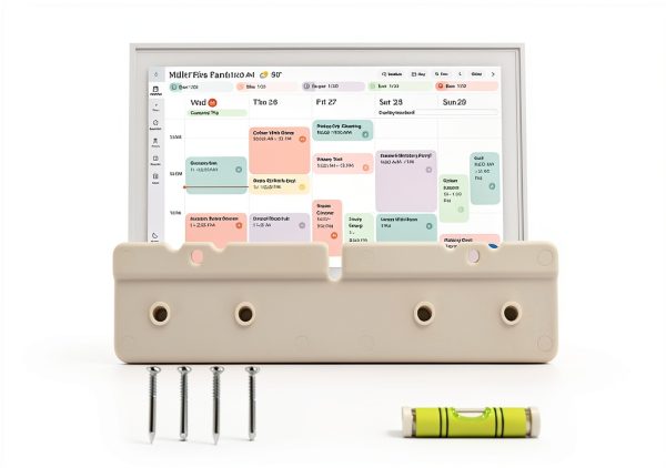 WhelvePoo 15 Inch Skylight Calendar Wall Mount Modern White-0