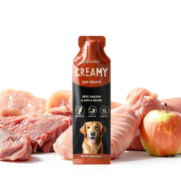 PWR Dog Food Pouches Beef Chicken Apple Lickable Treats-2
