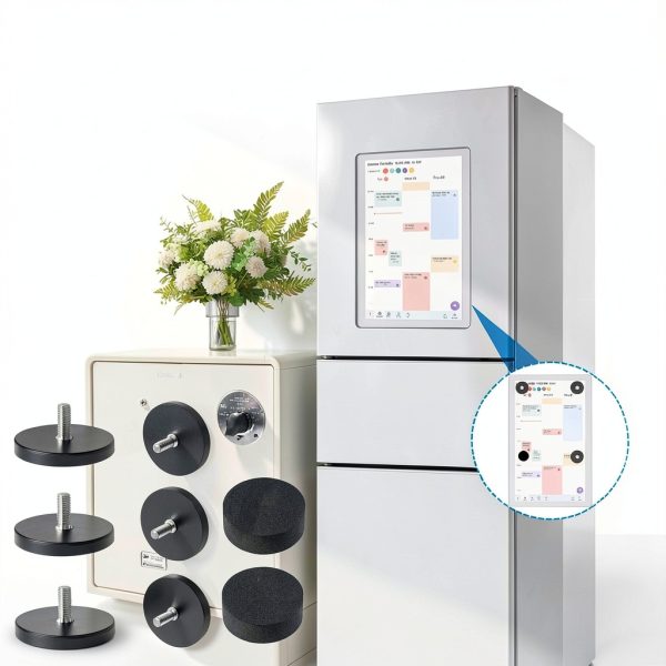 Mtuiewo Magnetic Calendar Mounts Black Round Plastic Design-4