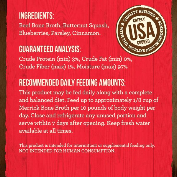Merrick Beef Bone Broth Grain Free Pet Food Topper-4