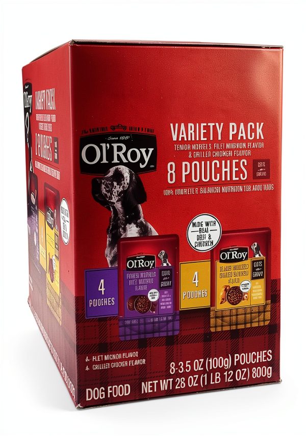 Ol Roy Wet Dog Food Pouches Filet Mignon Grilled Chicken-2