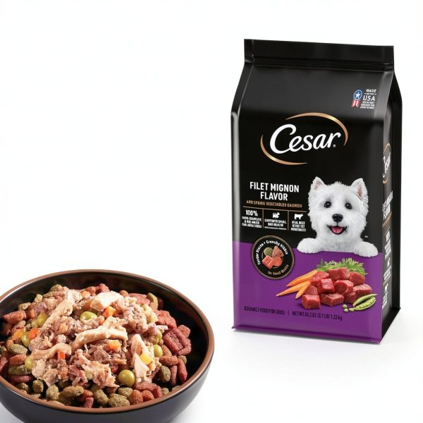 Cesar Dog Food Topper Real Chicken Vegetables Wet Complement-8