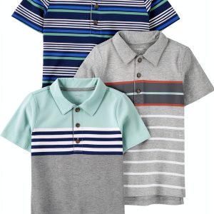 Carter's Simple Joys Boys Polo Shirts 2T-8T Blue Placed-0