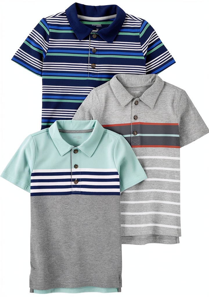 Boys wearing Carter's Simple Joys polo shirts