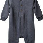 Gerber Baby Boys Romper Mini Waffle Knit-0