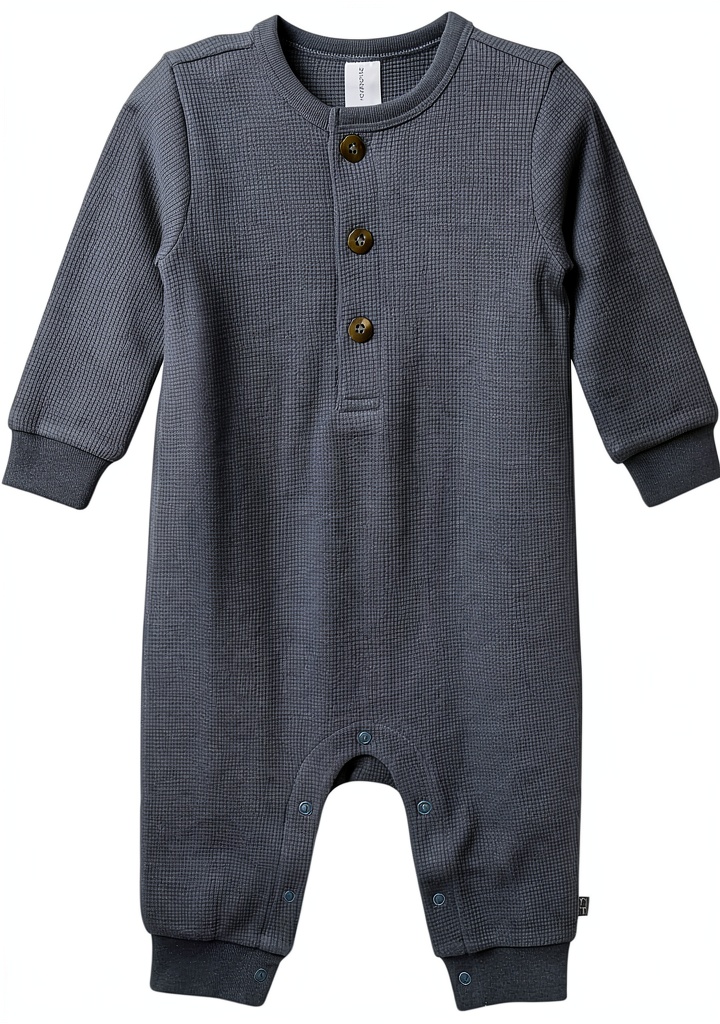 Gerber Baby Boys Romper Mini Waffle Knit