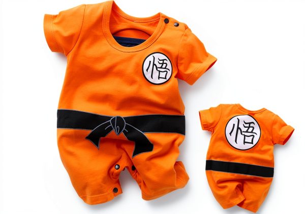 YFYBaby Baby Anime Romper 100% Cotton Orange Blue for 0-24 Months-1