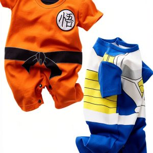YFYBaby Baby Anime Romper 100% Cotton Orange Blue for 0-24 Months-0