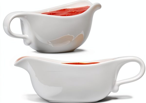 White Gravy Boat ropto 19 oz Porcelain Serveware Classic Palace Design-8