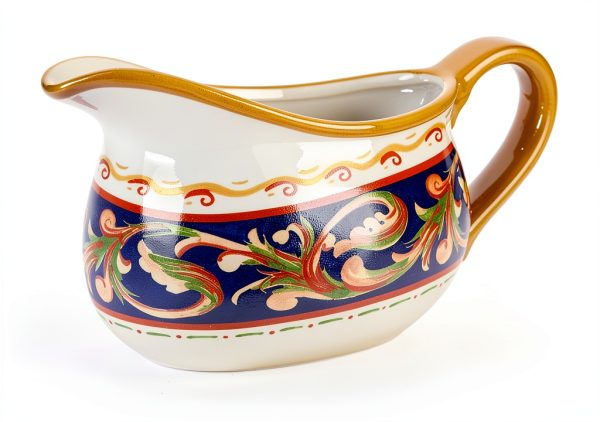 Pfaltzgraff Villa Della Luna Italian Scroll Stoneware Gravy Boat 30oz-1