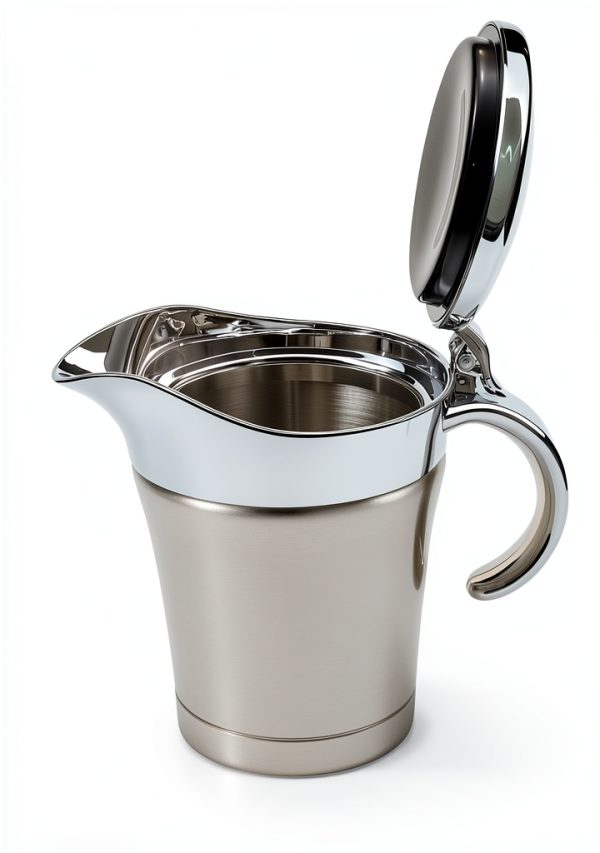 Double Insulated Gravy Boat Jninexiu 16oz Steel with Hinged Lid-1