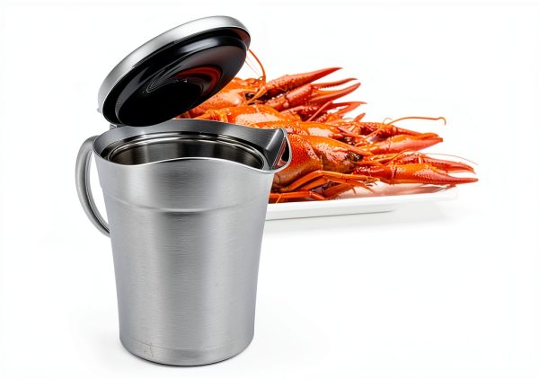 Gravy Boat ISTOOLL Stainless Steel Double Insulated 750ml Silver 25oz-1