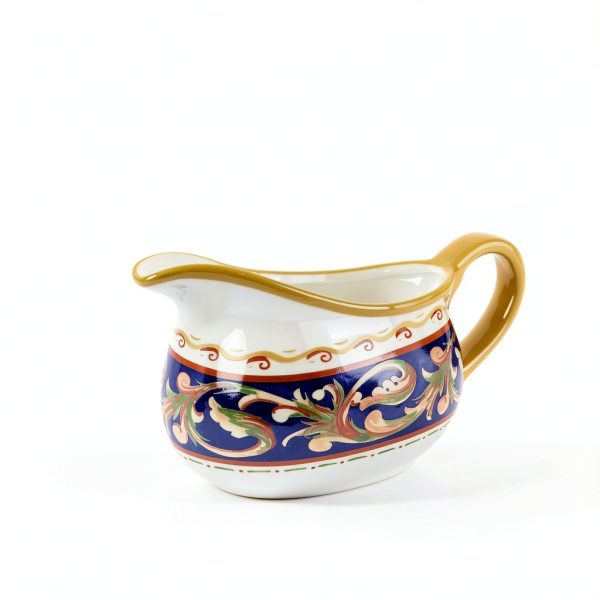 Pfaltzgraff Villa Della Luna Italian Scroll Stoneware Gravy Boat 30oz-3