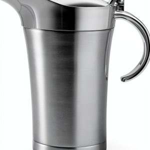 Gravy Boat Peohud 304 Stainless Steel Insulated 24oz Jug Hinged Lid-0