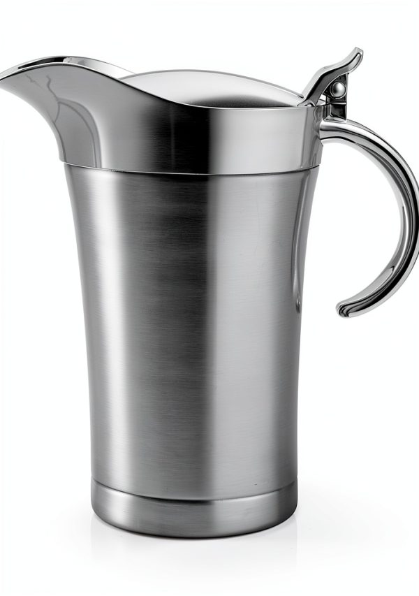 Gravy Boat Peohud 304 Stainless Steel Insulated 24oz Jug Hinged Lid-0