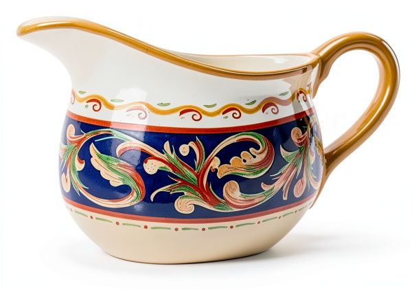 Pfaltzgraff Villa Della Luna Italian Scroll Stoneware Gravy Boat 30oz-0