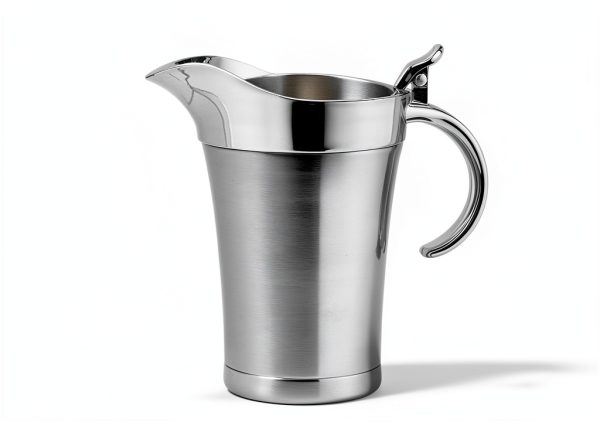 Gravy Boat Peohud 304 Stainless Steel Insulated 24oz Jug Hinged Lid-1