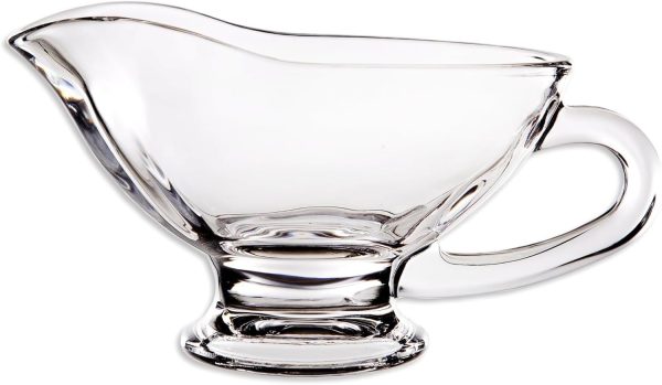 Glass Gravy Boat Fox Run 9 oz Serving Dish with Wide Mouth Handle-5