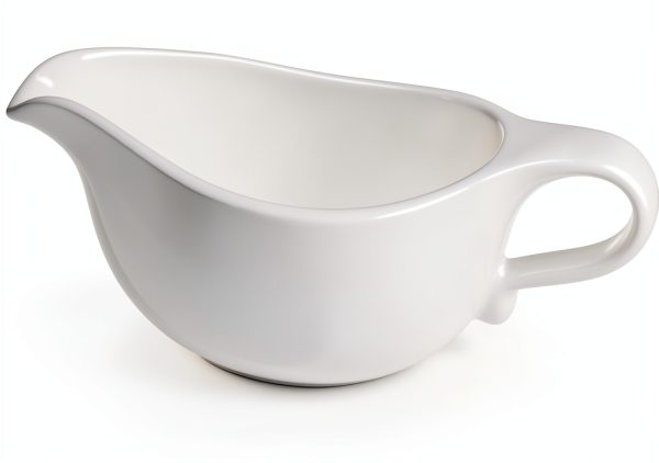 White Gravy Boat ropto 19 oz Porcelain Serveware Classic Palace Design-4
