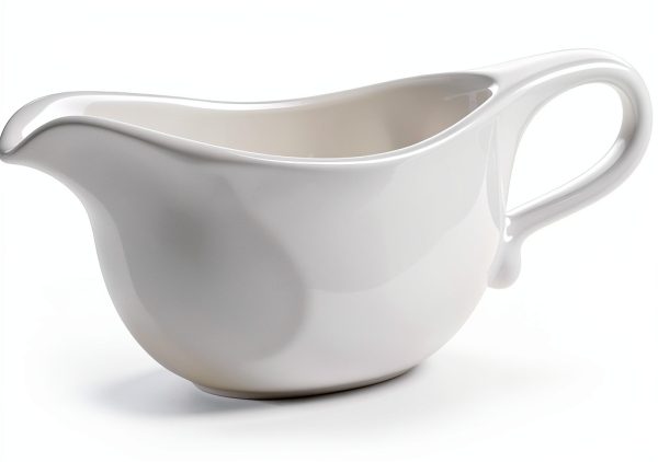 White Gravy Boat ropto 19 oz Porcelain Serveware Classic Palace Design-5