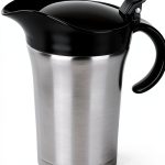 Stainless Steel Double Insulated Gravy Boat 26oz with Hinged Lid-0