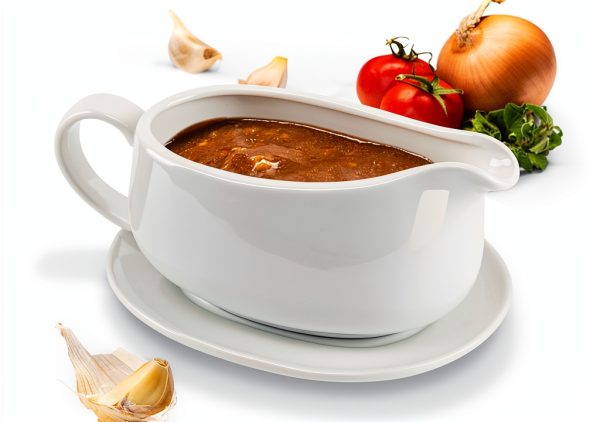 Gravy Boat 25 oz White Porcelain Set with Saucer Stand by Buyajuju-4