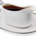 14 oz Gravy Boat with Tray and Trim, Ceramic Sauce Boat with Silver Trim Ergonomic Handle and Dripless Lip Spout for Salad Dressings-0