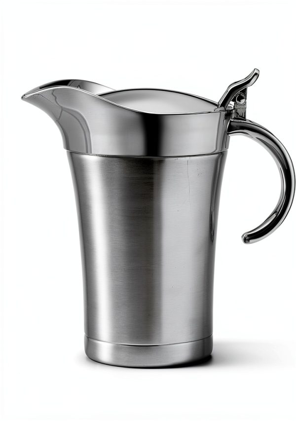 Gravy Boat Peohud 304 Stainless Steel Insulated 24oz Jug Hinged Lid-2