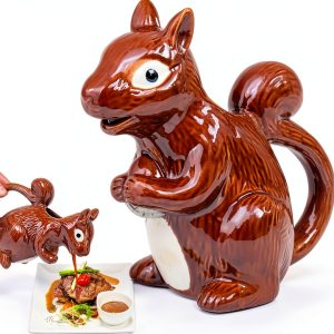 Squirrel Gravy Boat by ISTOOLL 6 Oz White Porcelain-0