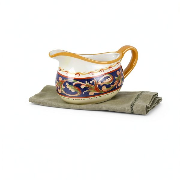 Pfaltzgraff Villa Della Luna Italian Scroll Stoneware Gravy Boat 30oz-2