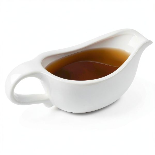 TripDock 24 Oz Gravy Boat White Porcelain Large Capacity Thanksgiving-2
