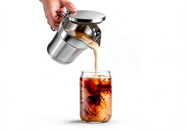 Double Insulated Gravy Boat URONN Stainless Steel 500ml Hinged Lid-4