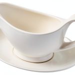 Gravy Boat Dinnerlit 16oz White Porcelain Sauce and Dressing Boat-0