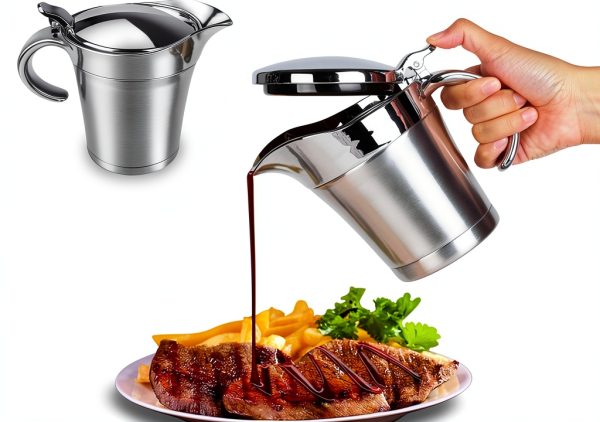 Stainless Steel Insulated Gravy Boat shofilt 17oz Double Wall Non‑Drip-0
