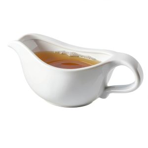 TripDock 24 Oz Gravy Boat White Porcelain Large Capacity Thanksgiving-0