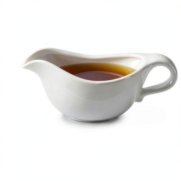 TripDock 24 Oz Gravy Boat White Porcelain Large Capacity Thanksgiving-1