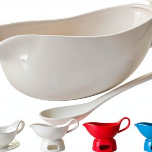 20 OZ Gravy Boat by Qlans Ceramic Serveware, Scratch‑Resistant Finish-0