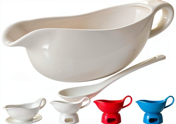 20 OZ Gravy Boat by Qlans Ceramic Serveware, Scratch‑Resistant Finish-0