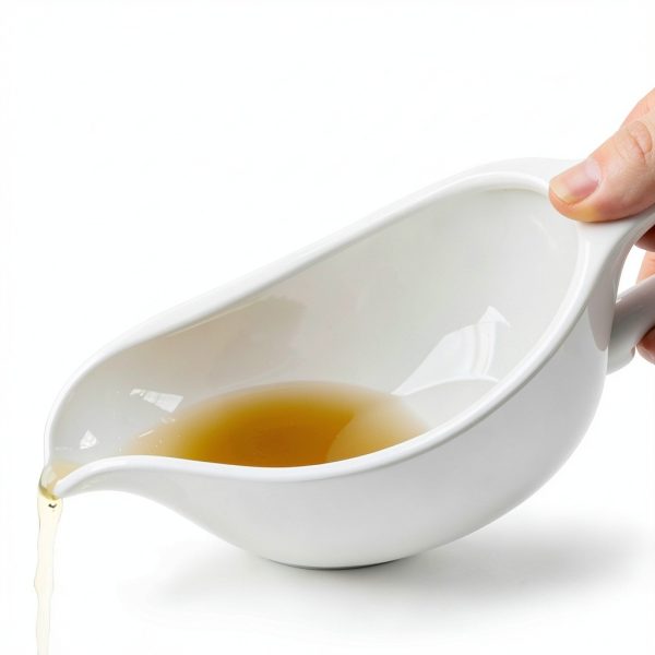 TripDock 24 Oz Gravy Boat White Porcelain Large Capacity Thanksgiving-3