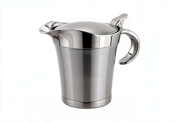 Double Insulated Gravy Boat URONN Stainless Steel 500ml Hinged Lid-1